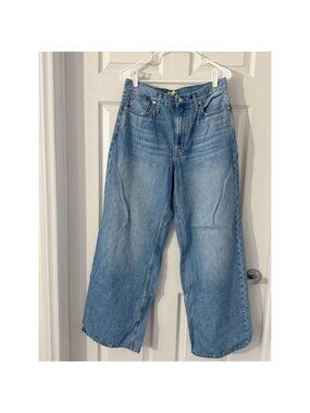 Madewell Super Wide-Leg Jeans Size 30 Light Wash High Rise Denim NJ200